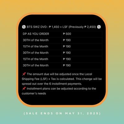 šæ BTS SWZ DVD (Sealed) šæ