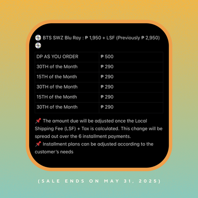 šæ BTS SWZ Blu Ray (Sealed) šæ