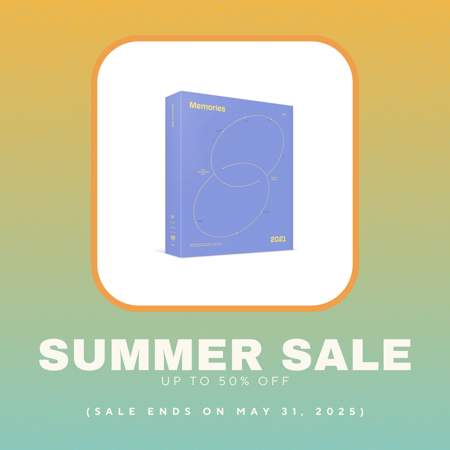 šæ BTS Memo 2021 DVD (Sealed) šæ