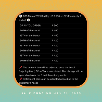 šæ BTS Memo 2021 Blu Ray (Sealed) šæ