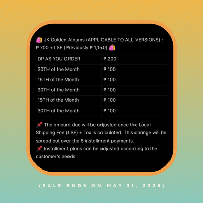 šļø JK Golden Album ā Shine Version (Green) šļø