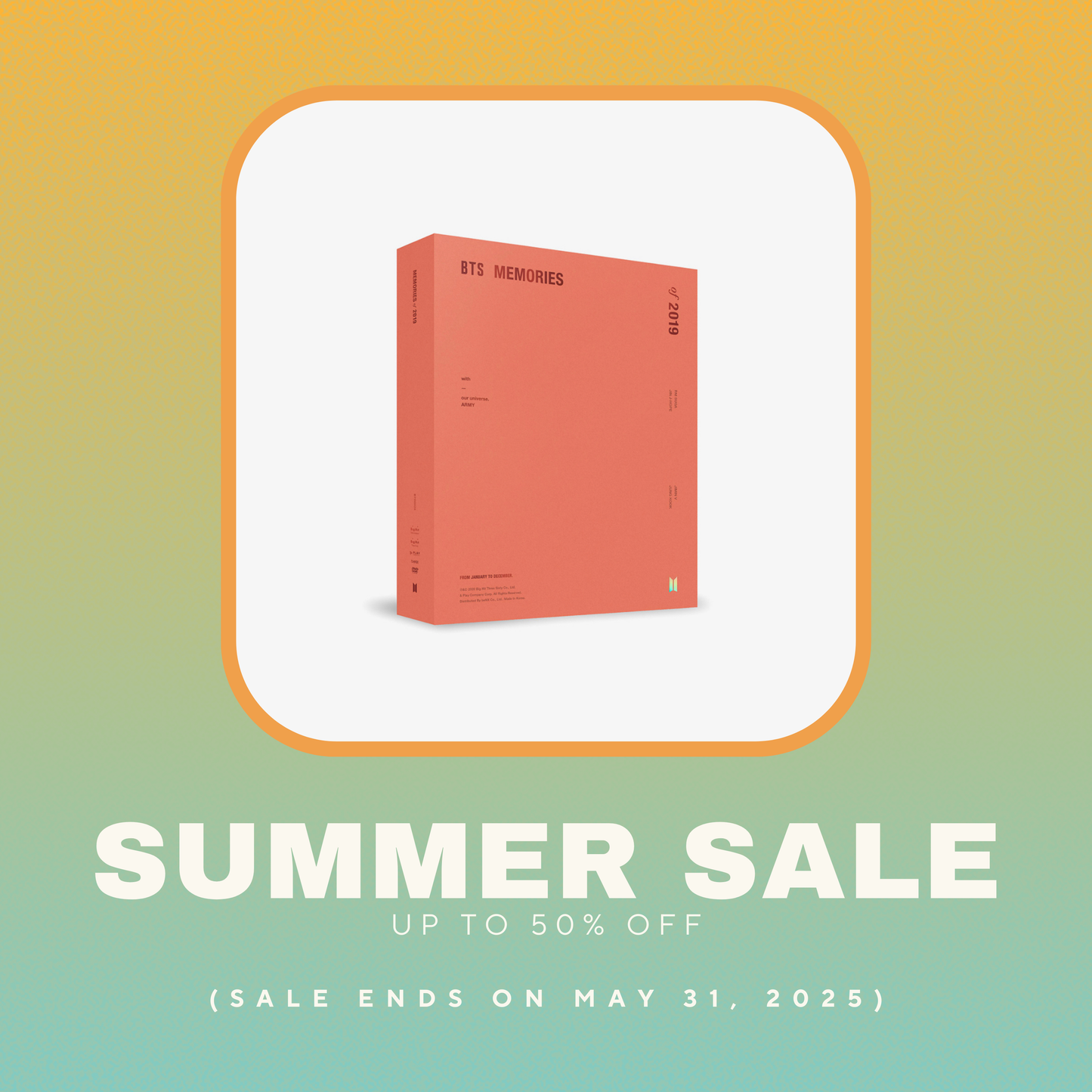 šæ BTS Memo 2019 DVD (Sealed) šæ