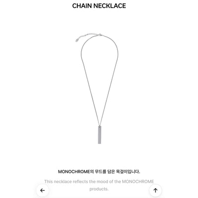 [PRE ORDER] ⚫ BTS Monochrome Merch — Chain Necklace ⚫