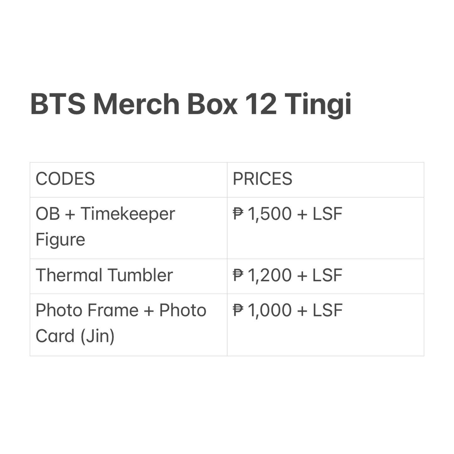 [PRE ORDER] BTS Merch Box 12 Tingi