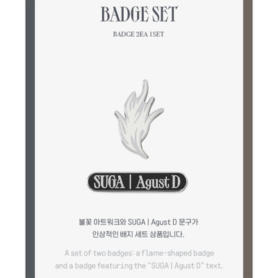 [2ND PRE ORDER] Suga D-Day Official Tour Merch — Badge Set