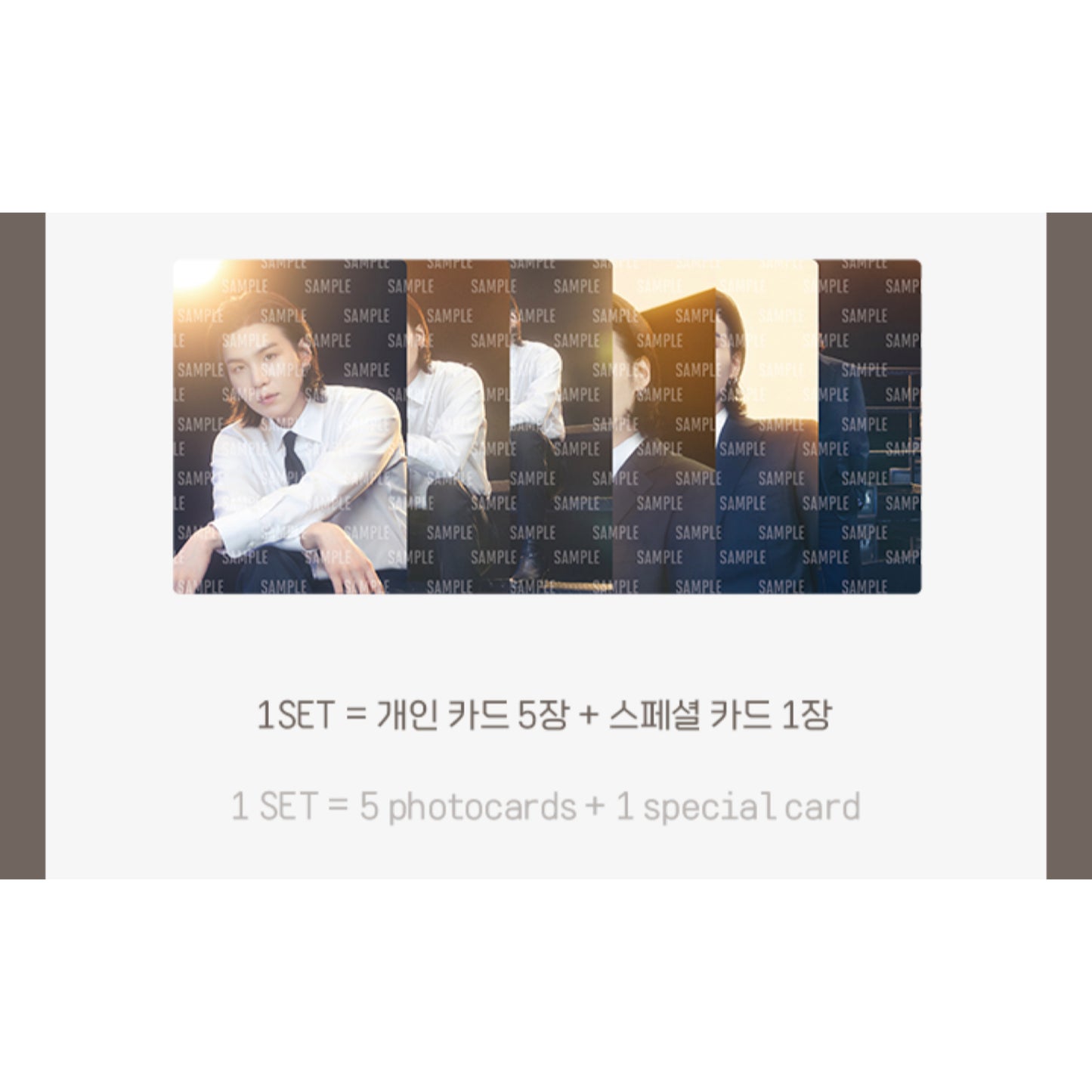 [1ST PRE ORDER] Suga D-Day Official Tour Merch — Mini Photo Card (Suga Ver.)