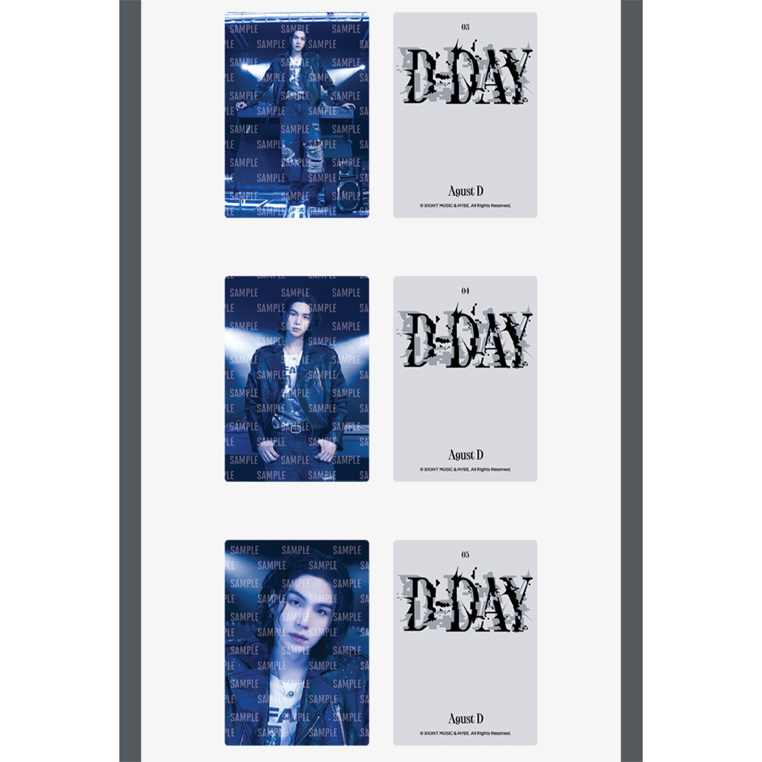 Agust D D-DAY TOUR US限定 ミニフォトカード ユンギ SUGA Agust D Tour D-