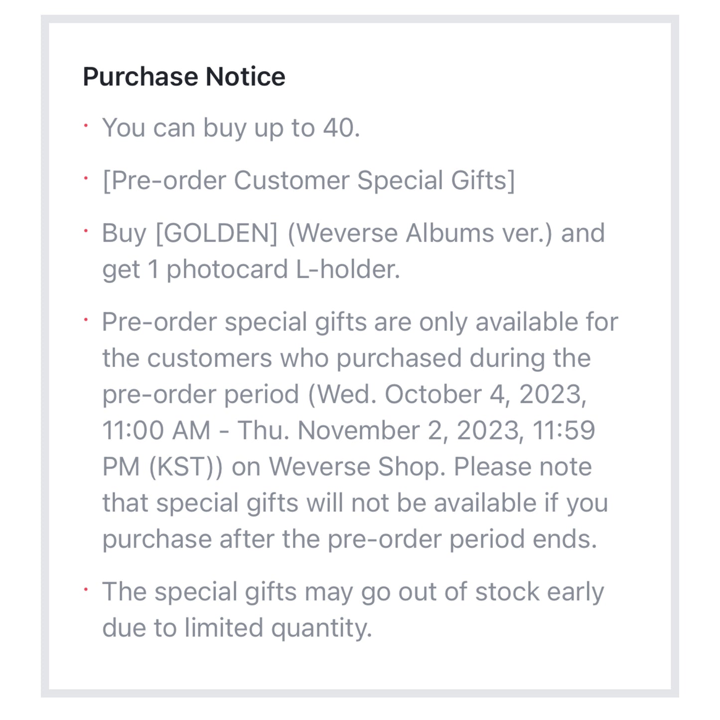 [PRE ORDER] ⭐️ Jung Kook’s Solo Album - GOLDEN (Weverse Albums Version) ⭐️