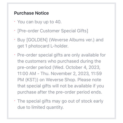 [PRE ORDER] ⭐️ Jung Kook’s Solo Album - GOLDEN (Weverse Albums Version) ⭐️