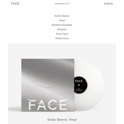 [PRE ORDER] 💿 BTS Jimin FACE ‘LP’ 💿