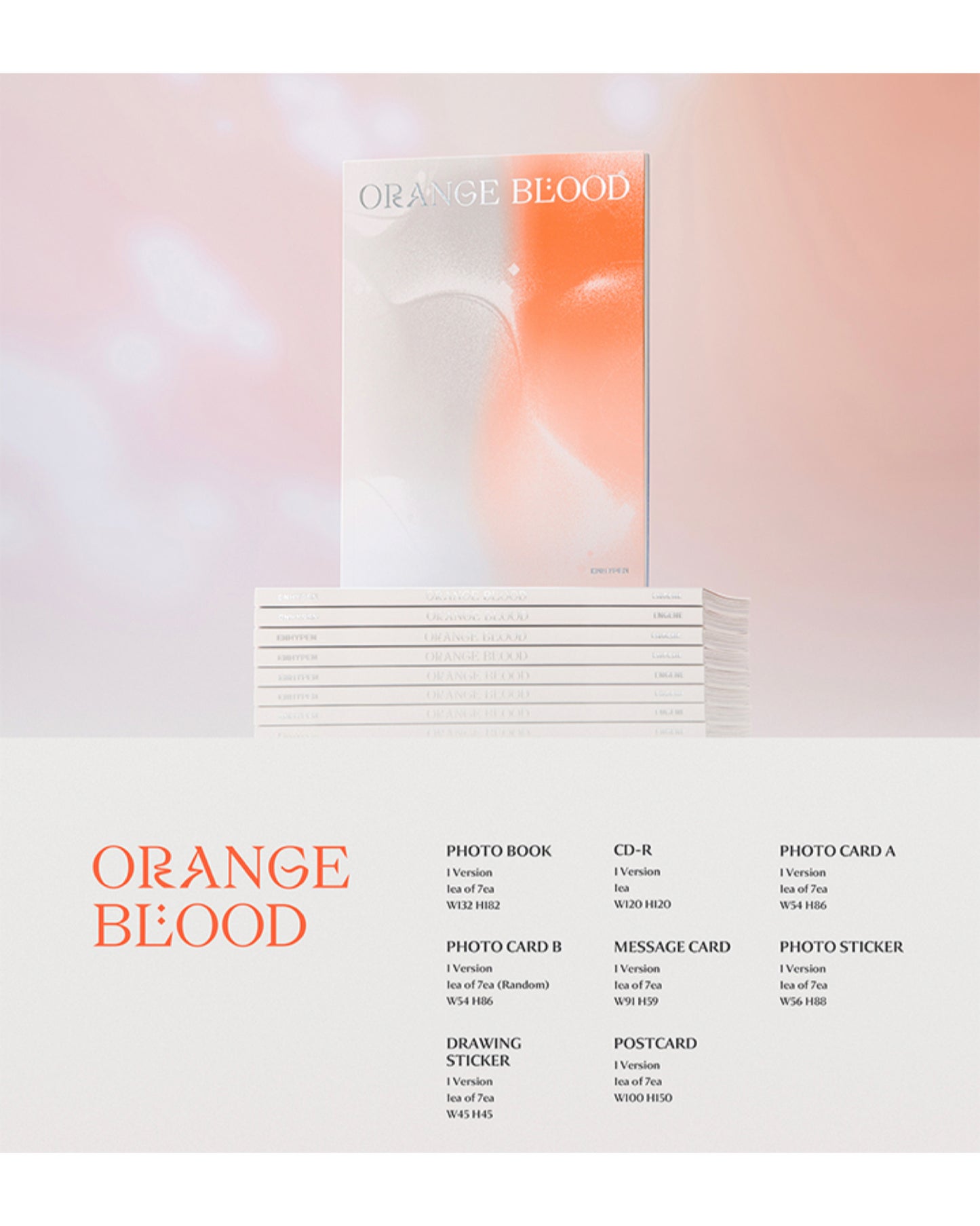 [PRE ORDER] 🟠 ENHYPEN ORANGE BLOOD Album — Engene Version RANDOM 🟠