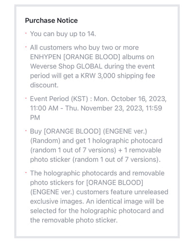 [PRE ORDER] 🟠 ENHYPEN ORANGE BLOOD Album — Engene Version RANDOM 🟠