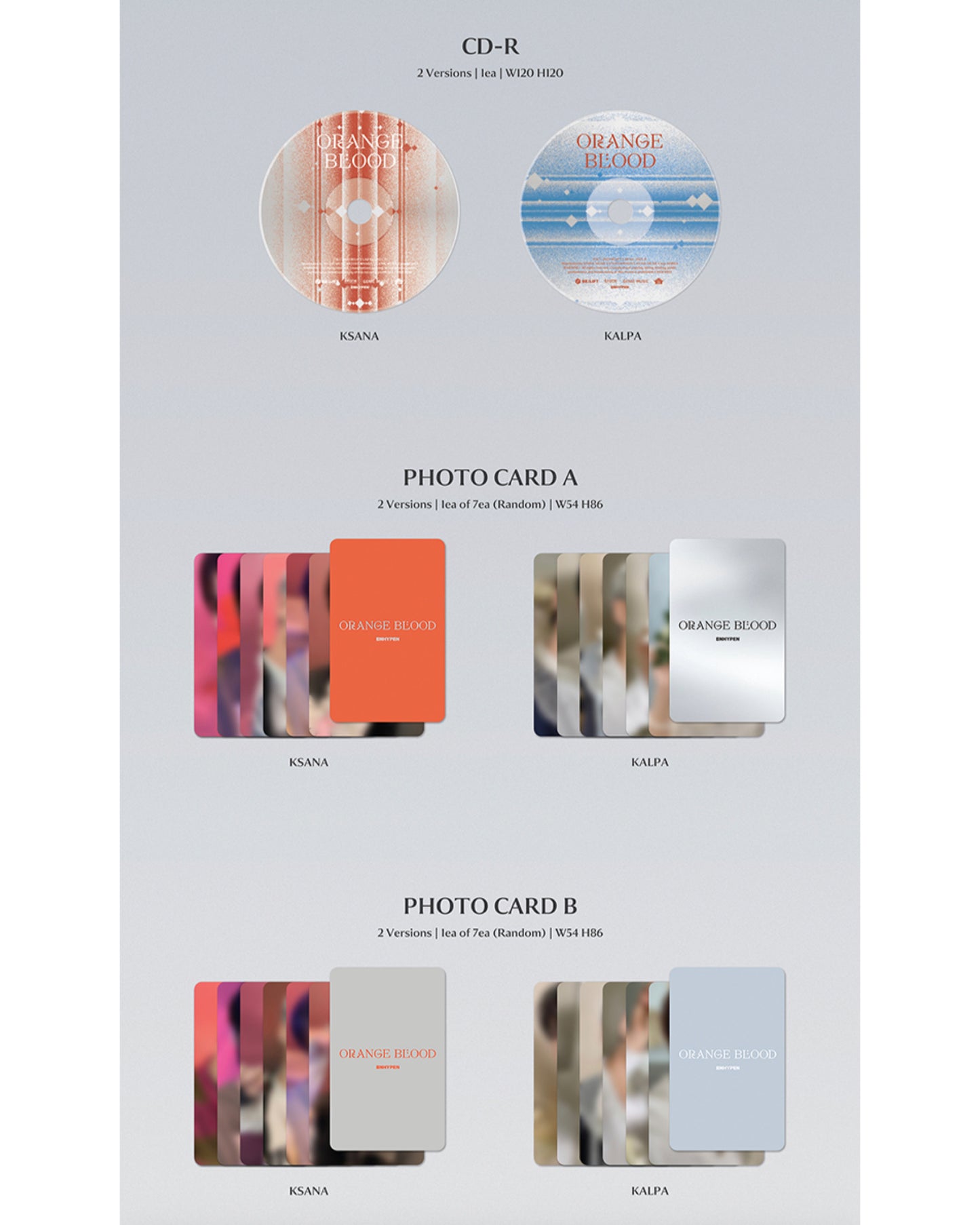 [PRE ORDER] 🟠 ENHYPEN ORANGE BLOOD Album — Standard SET 🟠