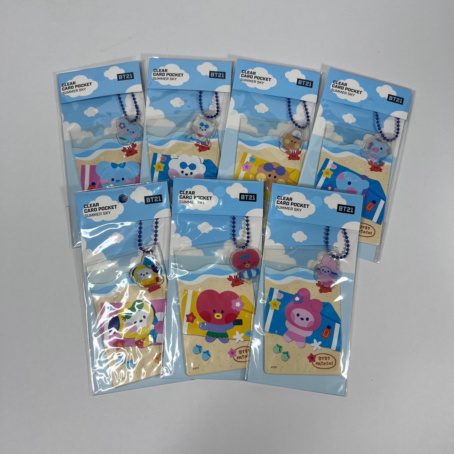 BT21 Minini Clear Card Pocket (Summer Sky)