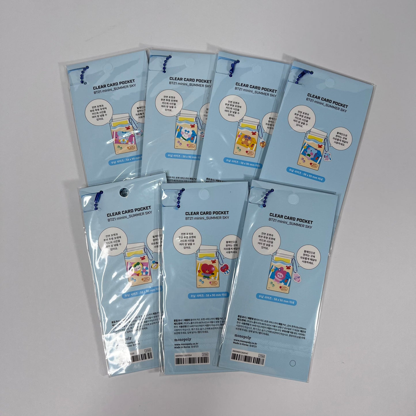 BT21 Minini Clear Card Pocket (Summer Sky)