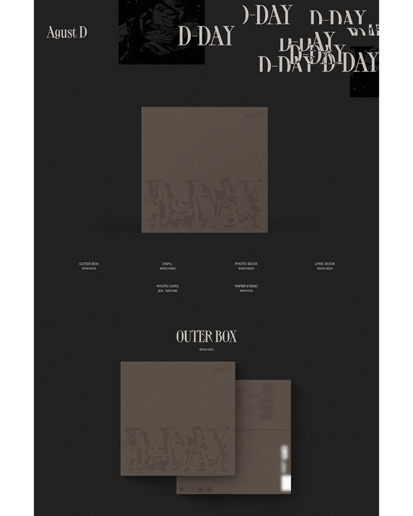 [PRE ORDER] 💿 BTS AGUST D 'D-DAY LP’ 💿