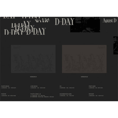 Suga's Solo Album — "D-Day" Set + Weverse Albums Version (w/ Early Bird Gift + POB)