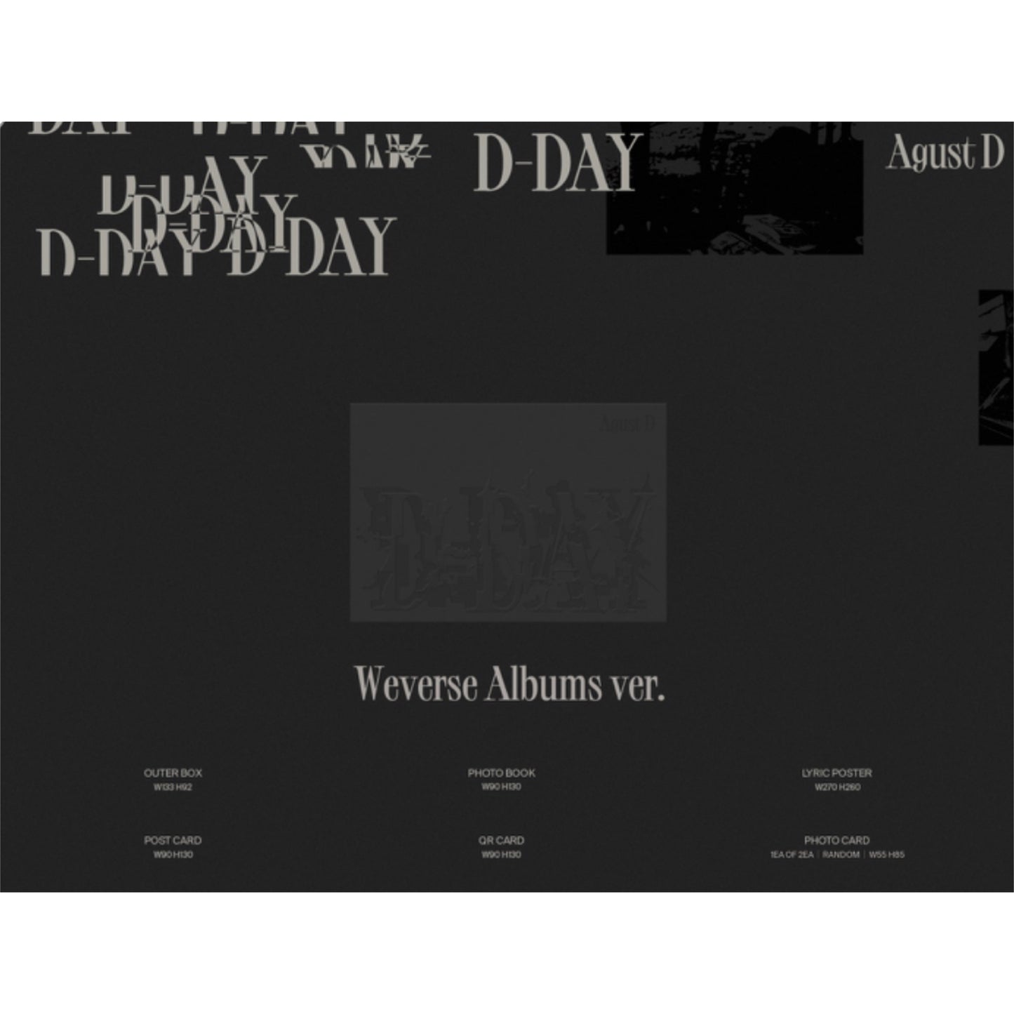 Suga's Solo Album — "D-Day" Set + Weverse Albums Version (w/ Early Bird Gift + POB)