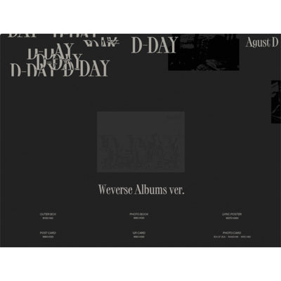 Suga's Solo Album — "D-Day" Weverse Albums Version (w/ Weverse POB)