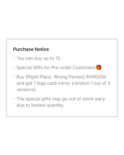 [PRE ORDER] ⚪️ RM’s 2nd Solo Album - Right Place, Wrong Person (RANDOM) ⚪️