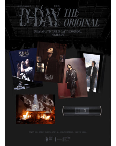 [1ST PRE ORDER] ⚫ SUGA | AGUST D TOUR 'D-DAY' The Original POSTER SET ⚫