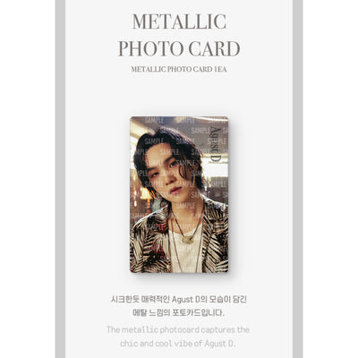[1ST PRE ORDER] Suga D-Day Official Merch — Metallic Photo Card