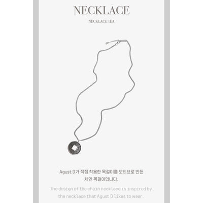 [2ND PRE ORDER] Suga D-Day Official Merch — Necklace (Silver)